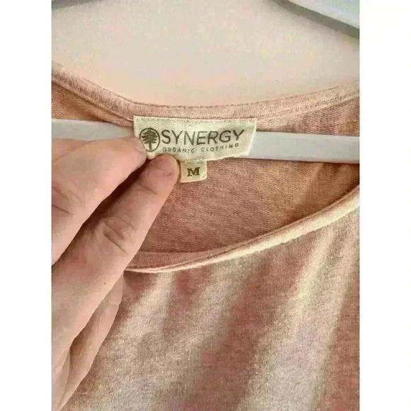 Synergy Pink Organic Clothing French Terry Matinee Dress Medium GOTS Certified - Picture 5 of 6